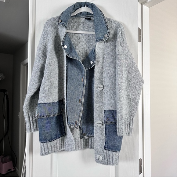 SAACHI Denim Knit Cardigan - Picture 7 of 7